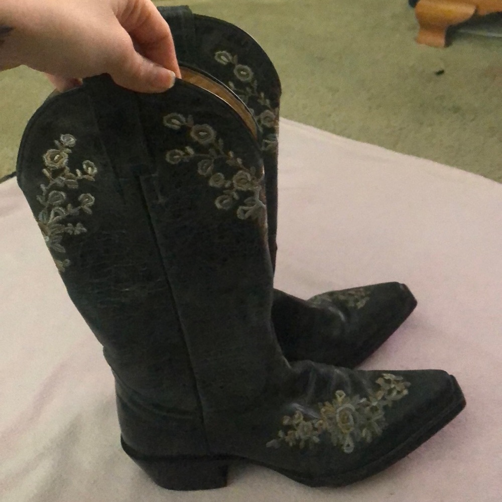 Shyanne worn lightly soft leather cowboy boots